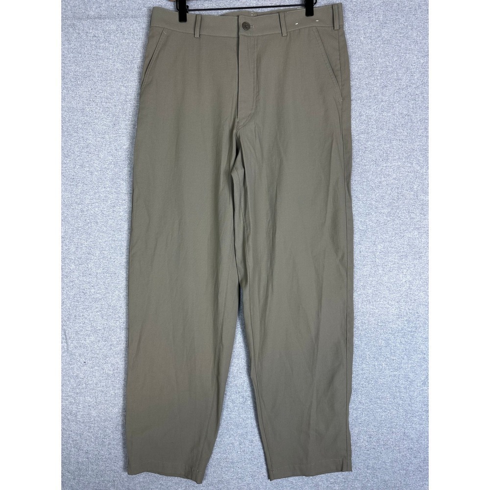 Uniqlo U Wide Fit Tapered Pants Mens 33x28 Olive Khaki Lemaire Baggy